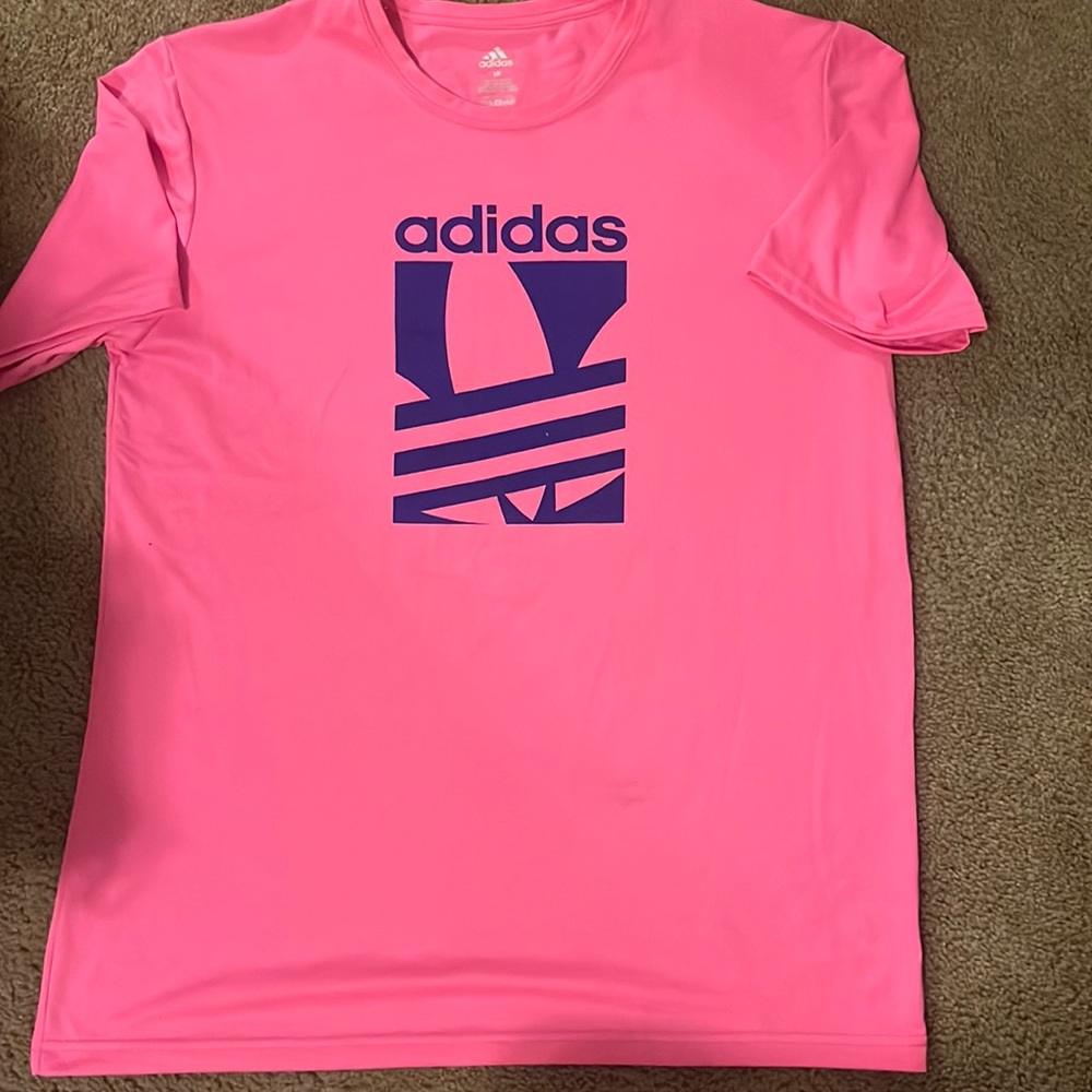Adidas hot pink work out Womens shirt